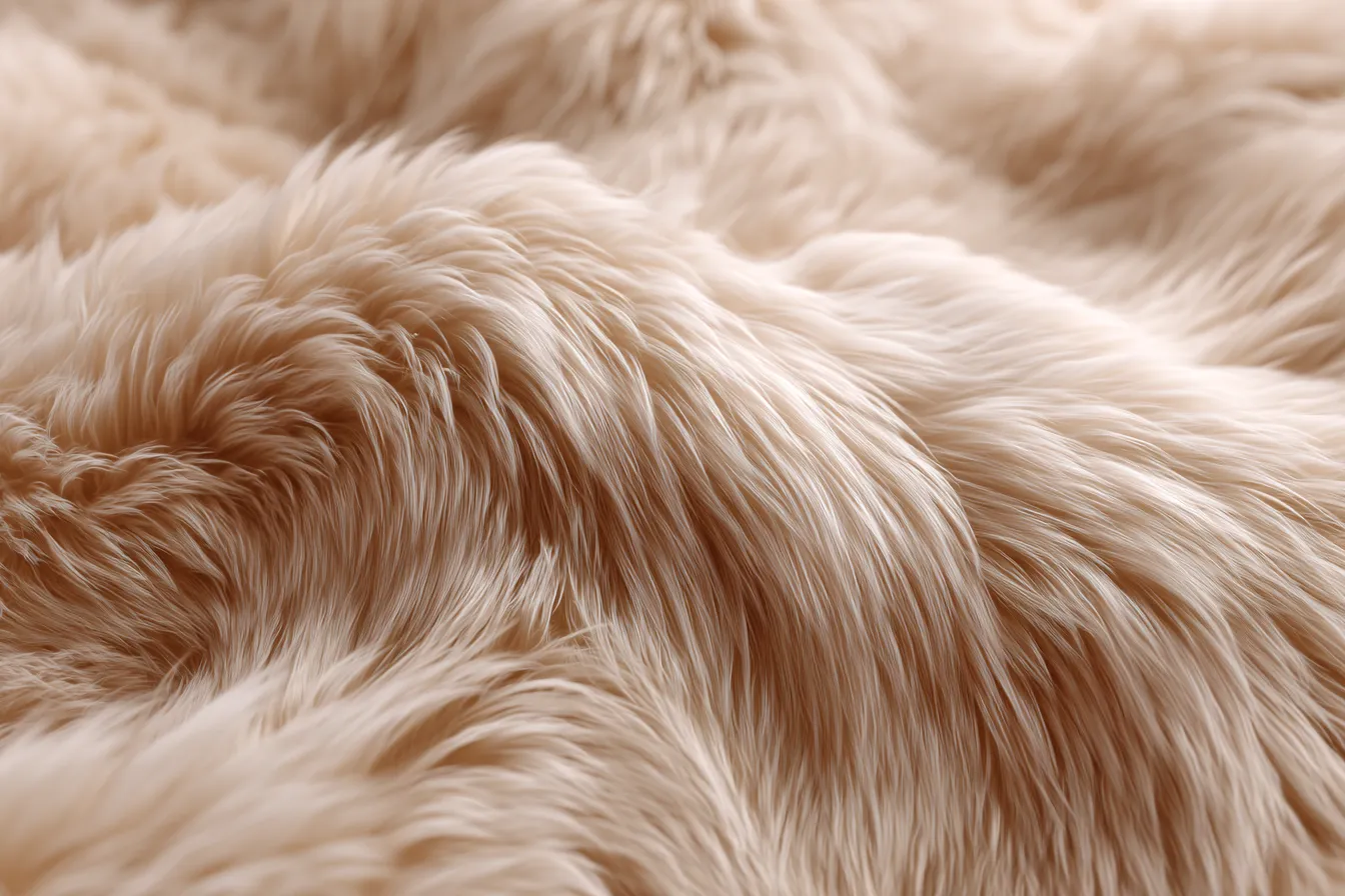 Soft beige fur texture background