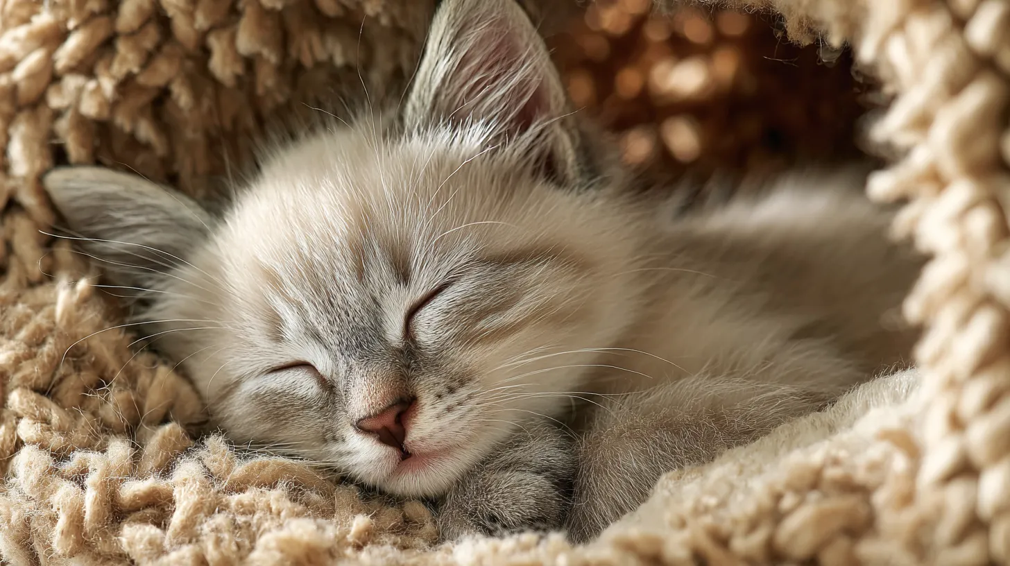 Cozy sleeping area prepared for a kitten