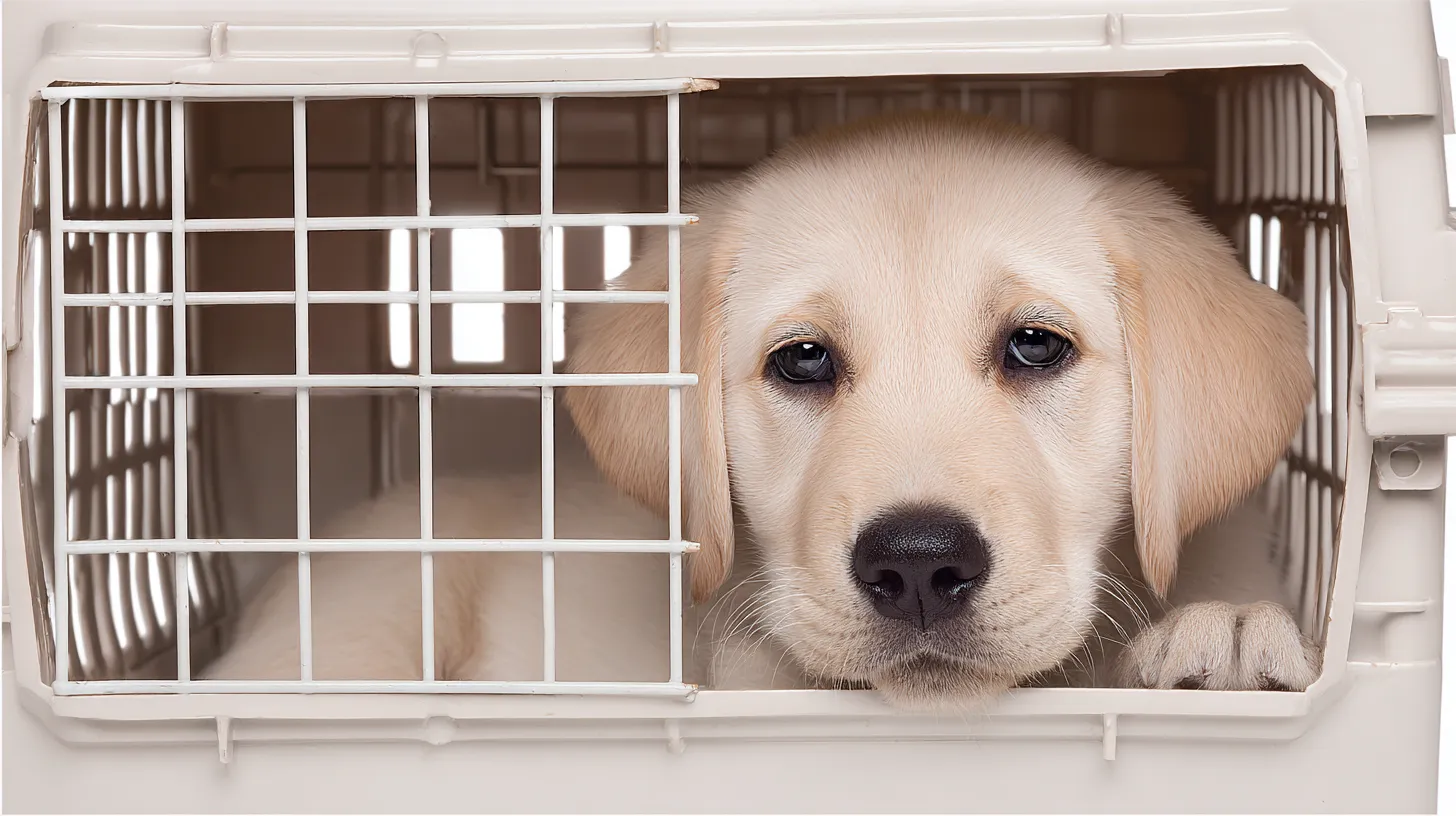 Daily puppy crate training and potty schedule infographic