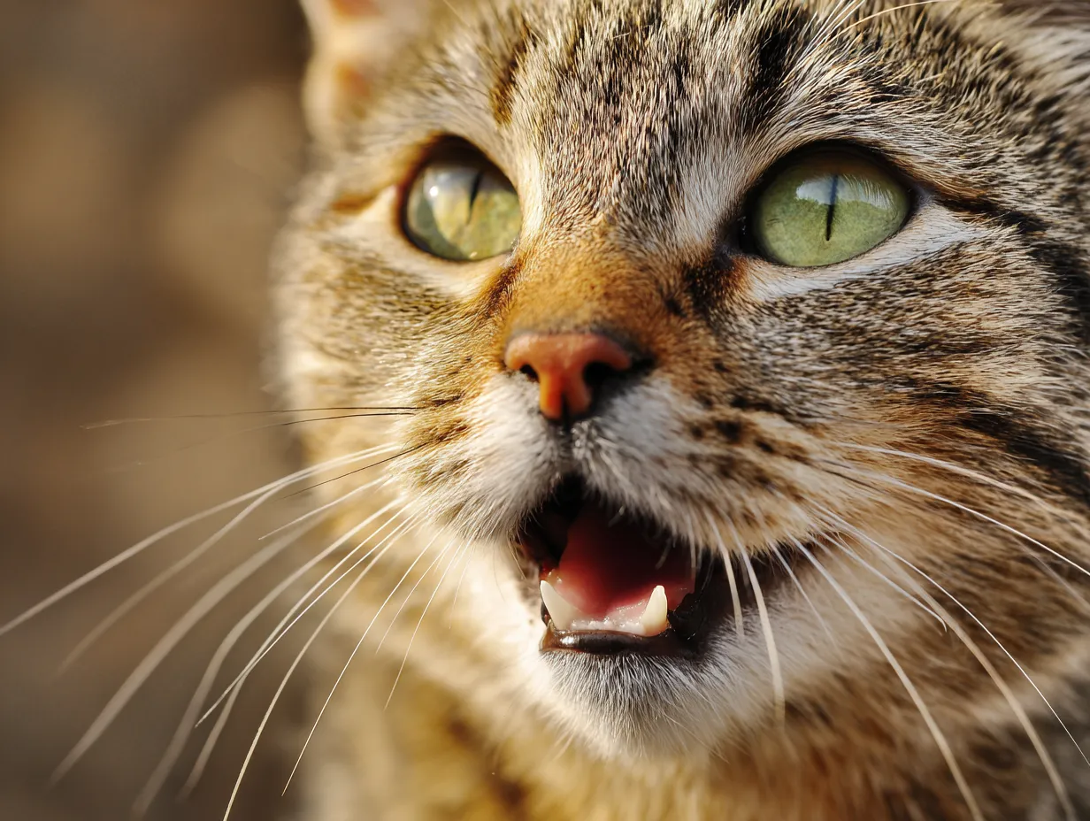 Looped animation: cat blinking softly