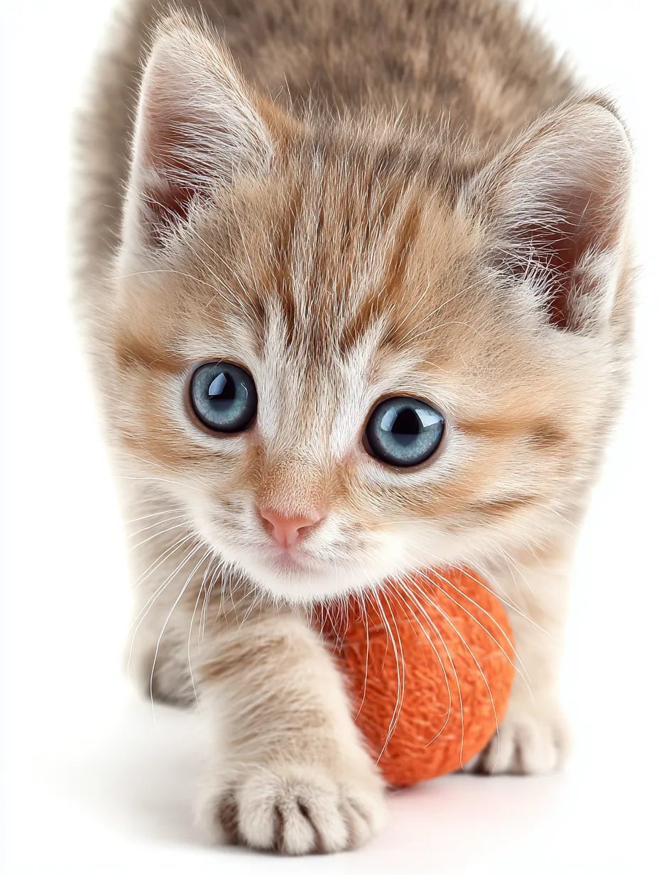 Looped animation: puppy and kitten quick play