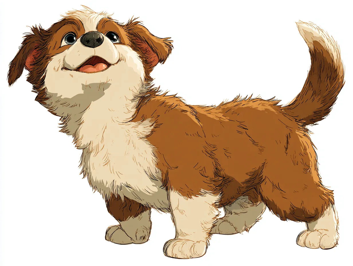 Looped animation: puppy wagging tail