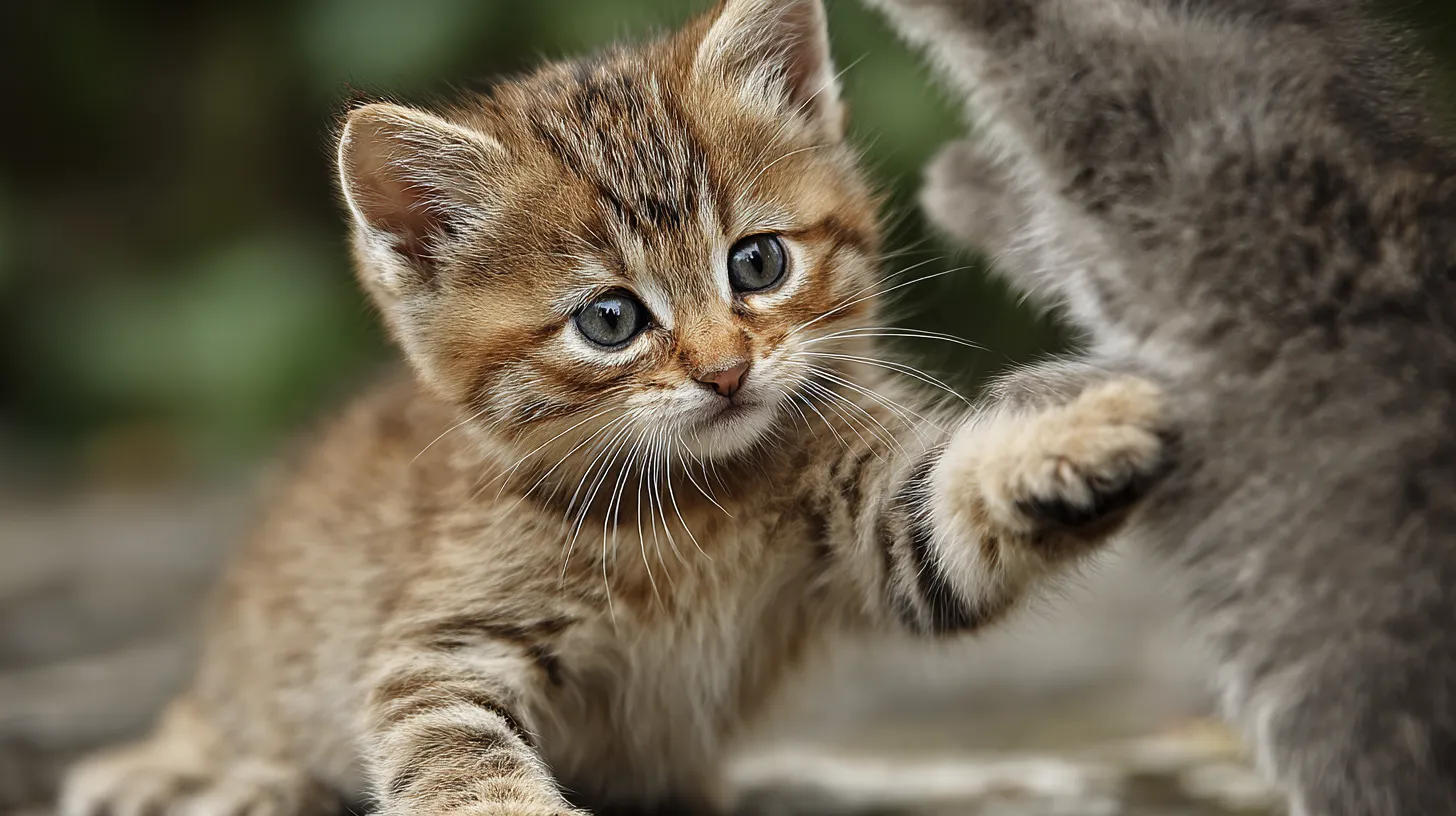 kitten playing
