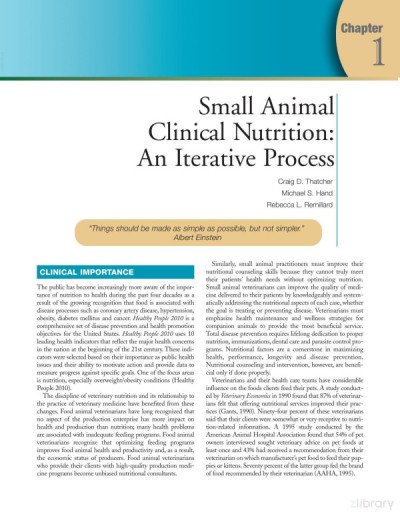 (eBook) Small Animal Clinical Nutrition, 5th Edition by Michael S. Hand